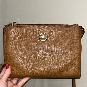 Michael Kors Tan Leather Crossbody Bag